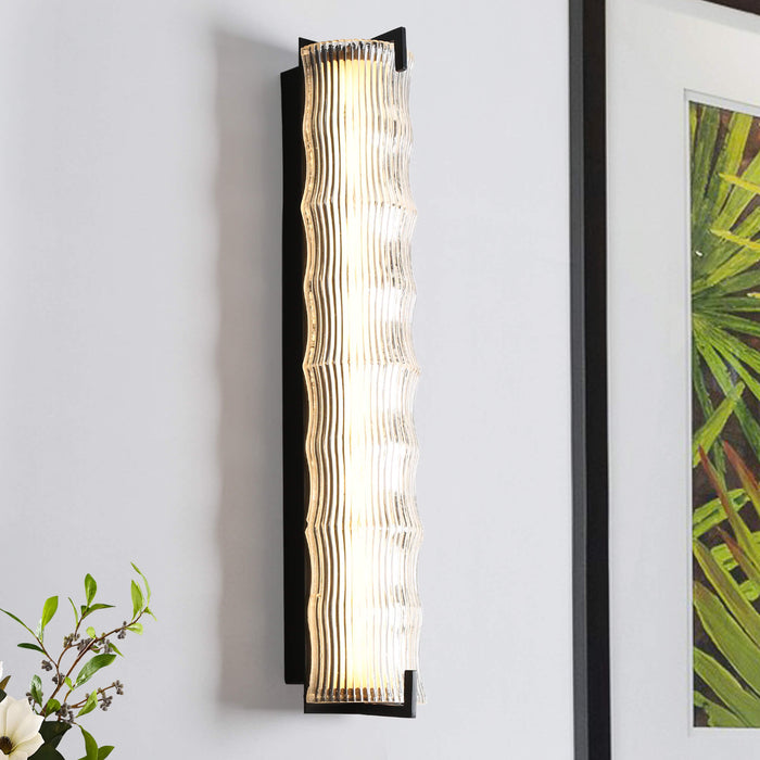 Sorvian 1-Light LED Black Wall Sconce