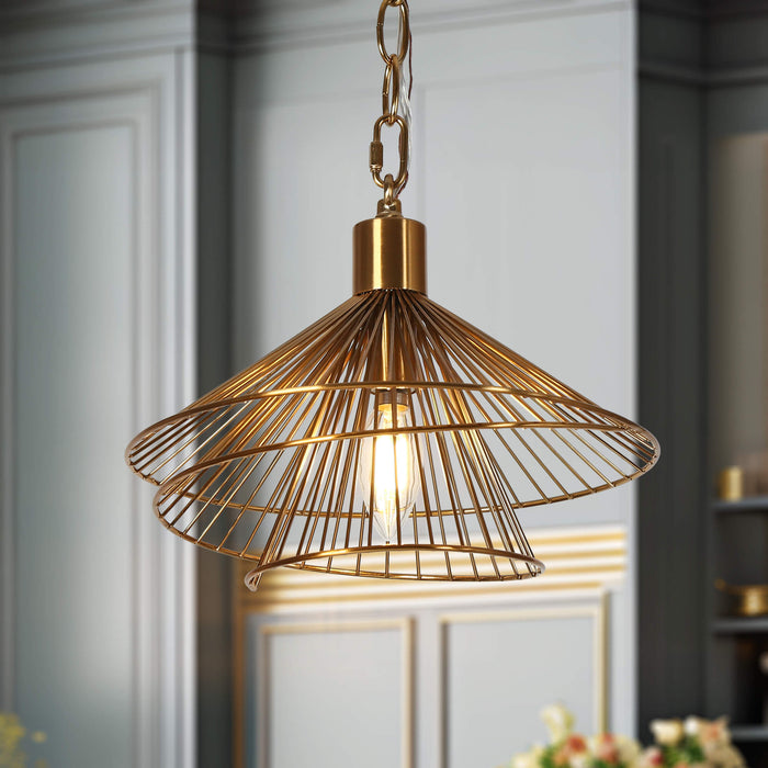 Calvior 1-Light Brass Pendant Lights