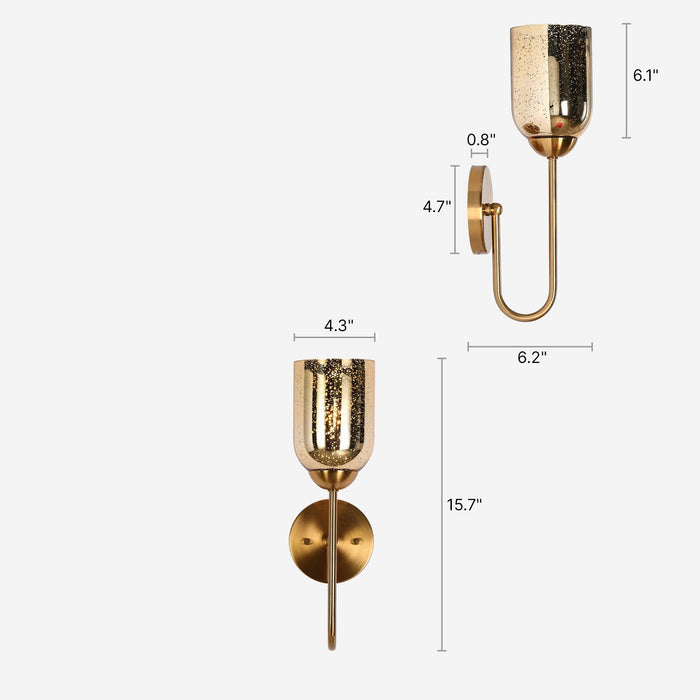 Niliren 1-Light Brass Wall Sconces