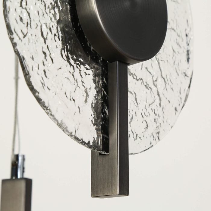 Jovelis 3-Light LED Black Chandelier