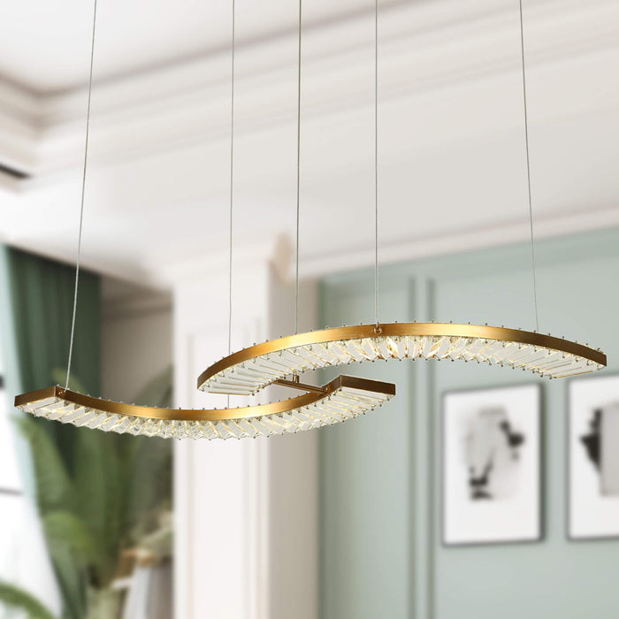 Moanmur 1-Light LED Brass Island Lights