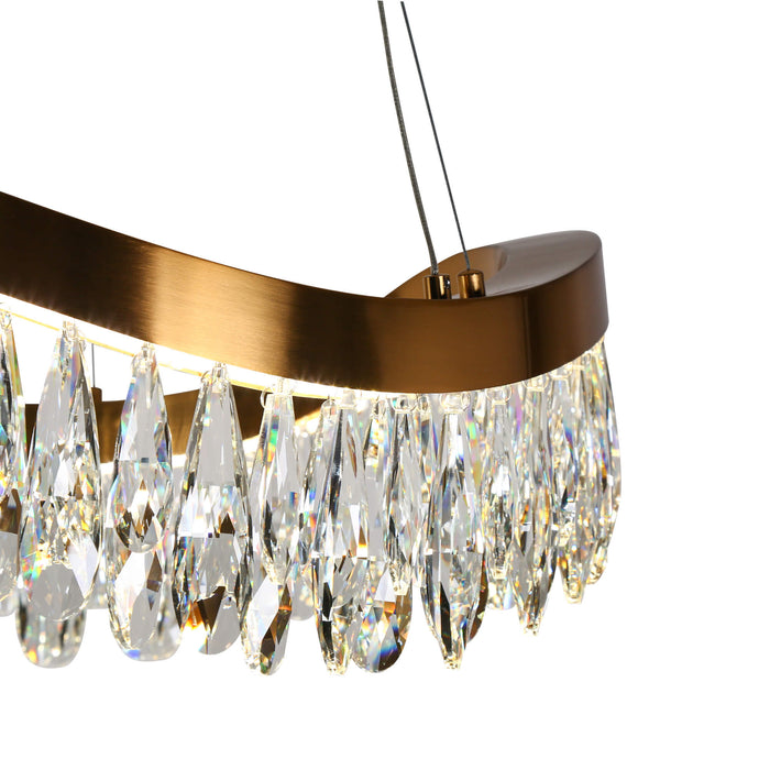 Wenlisa 1-Light LED Brass Chandelier