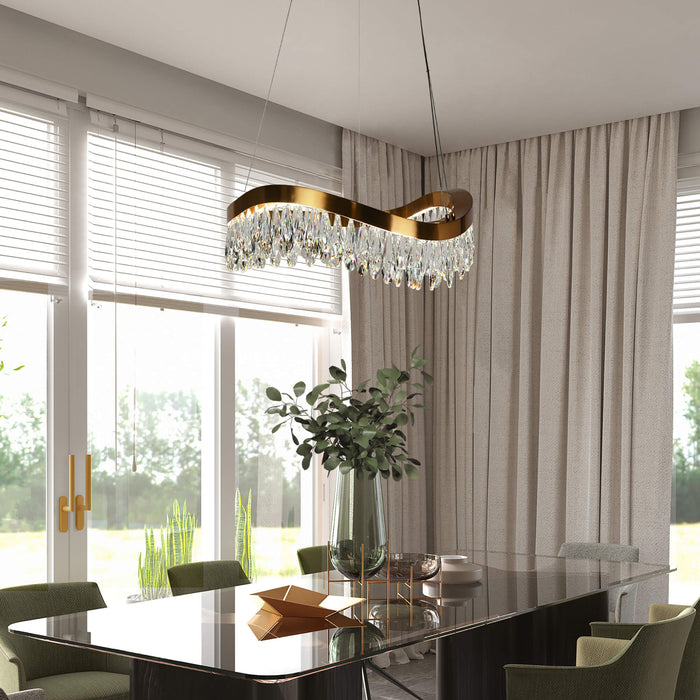 Wenlisa 1-Light LED Brass Chandelier