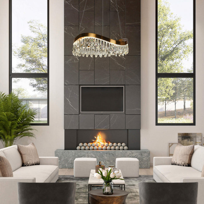 Wenlisa 1-Light LED Brass Chandelier
