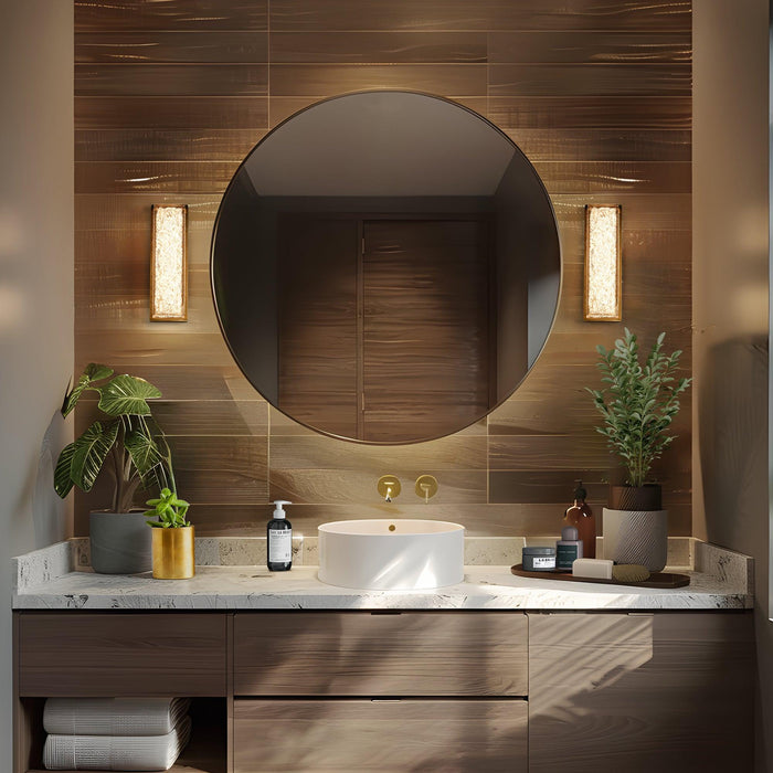 Erynelle 1-Light LED Gold Resin Wall Sconces
