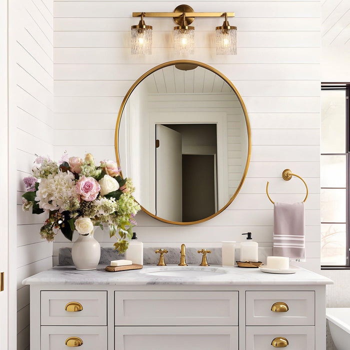 Atymoni 3-Light Brass Bathroom Vanity Lights