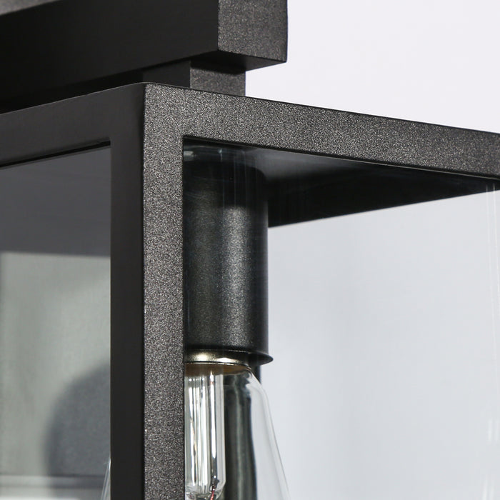 Androma 1-Light Black Outdoor Wall Light