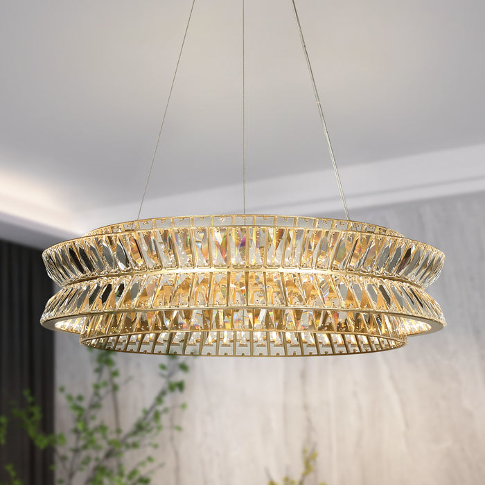 Drevion 1-Light LED Gold Chandelier