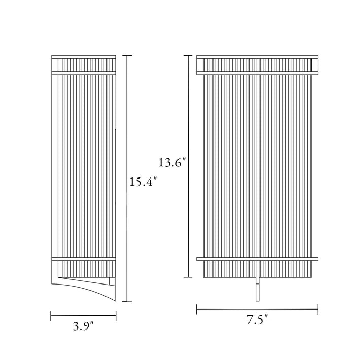 Zalvian 2-Light Black Wall Sconce