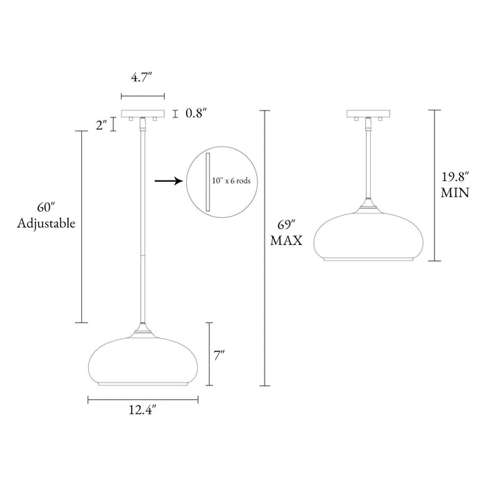 Vynlith 1-Light Gold Pendant Lights