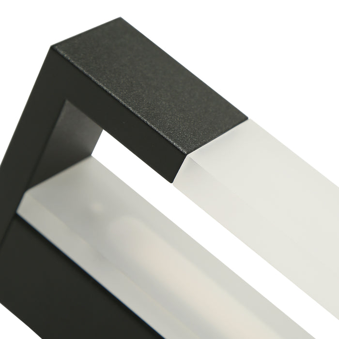 Lunova 1-Light Black Square Wall Sconce