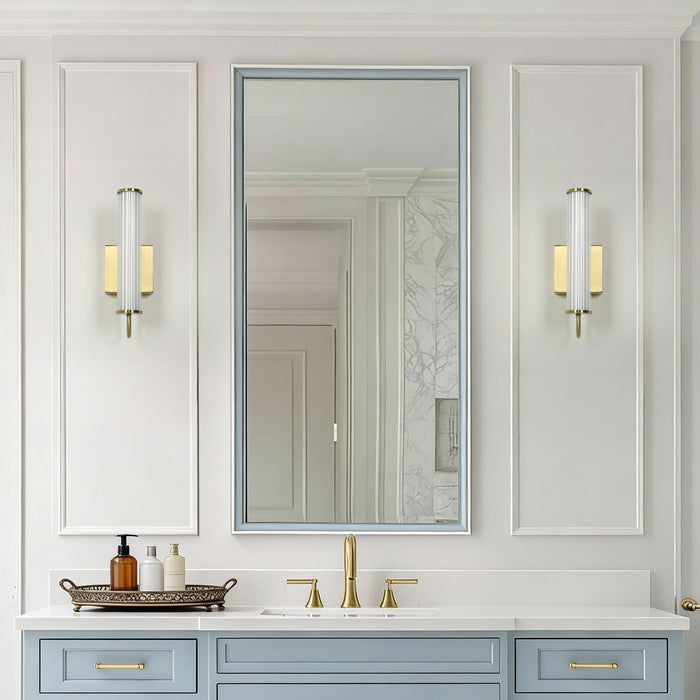 Lunova 1-Light Brass Cylinder Wall Sconce