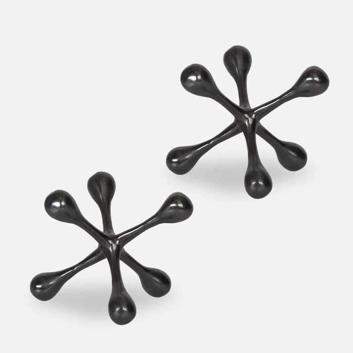 Uttermost Harlan Black Nickel Objects Set/2