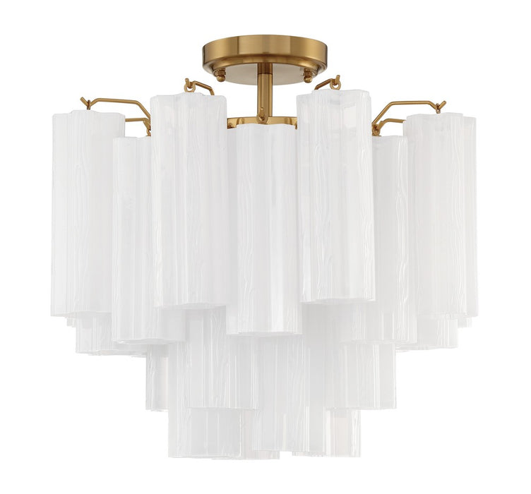 Addis 4 Light Aged Brass Semi Flush Mount