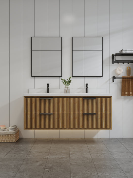 San Diego 55" Weather Fir Wall Mount Bathroom Vanity