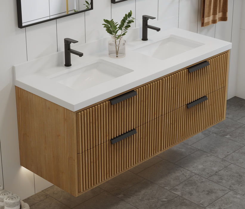 San Diego 55" Weather Fir Wall Mount Bathroom Vanity