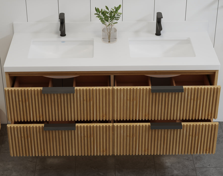 San Diego 55" Weather Fir Wall Mount Bathroom Vanity
