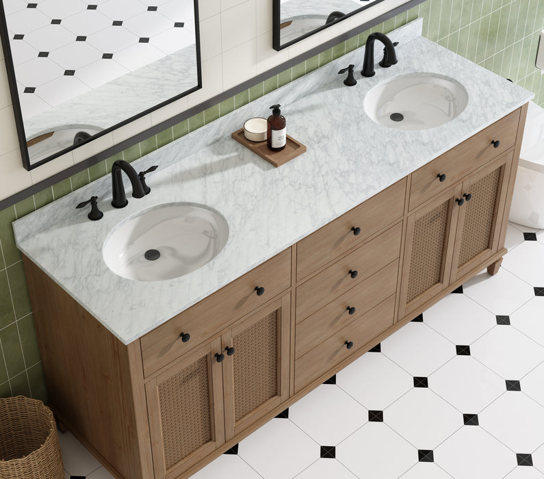 Annie 72" Weather Fir Double Bathroom Vanity
