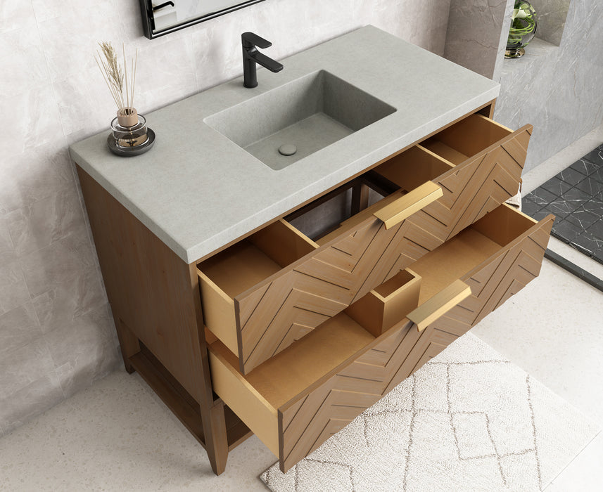 Savannah 42" Freestanding Bathroom Vanity with Gray Sink