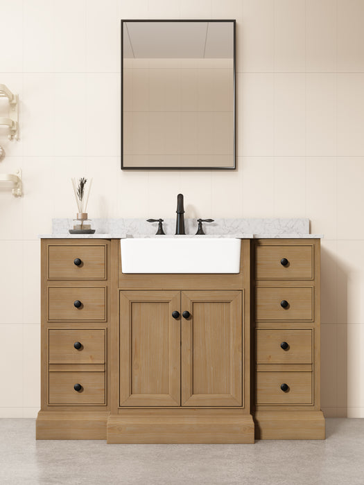 Kelly 48" Single Bathroom Vanity with Marble Top