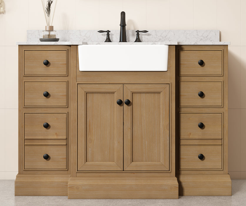 Kelly 48" Single Bathroom Vanity with Marble Top