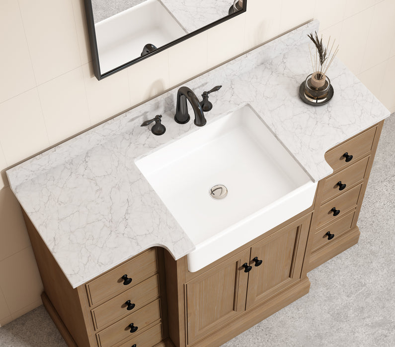 Kelly 48" Single Bathroom Vanity with Marble Top