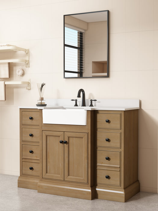 Kelly 48" Single Bathroom Vanity with White Stone Top