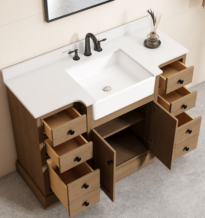Kelly 48" Single Bathroom Vanity with White Stone Top