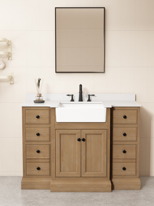 Kelly 48" Single Bathroom Vanity with White Stone Top