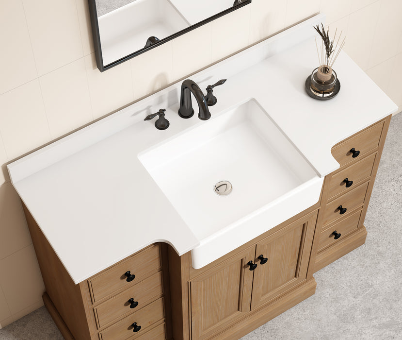 Kelly 48" Single Bathroom Vanity with White Stone Top
