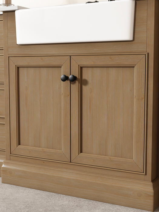 Kelly 60" Single Bathroom Vanity with Marble Top