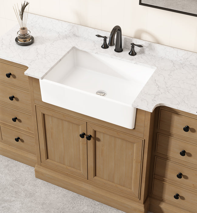 Kelly 60" Single Bathroom Vanity with Marble Top