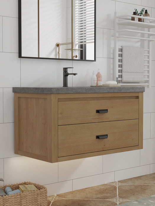 Kane 36" Rustic Bathroom Vanity, Single Gray Sink
