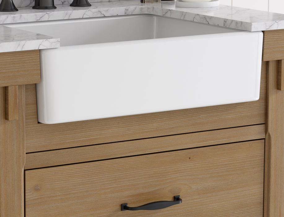 Mina 30" Farmhouse Bathroom Vanity, Backsplash Included
