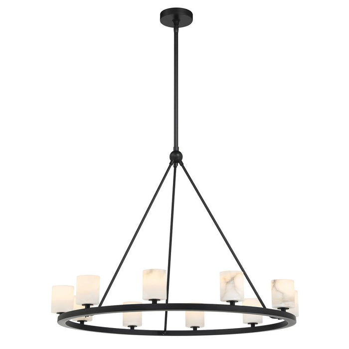 Aragon 10 Light LED Matte Black Chandelier