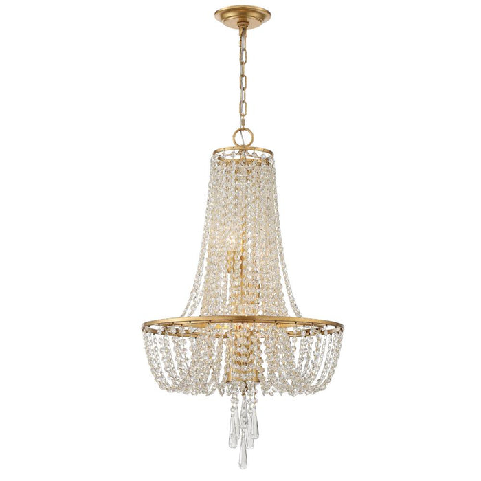 Arcadia 4 Light Antique Gold Chandelier