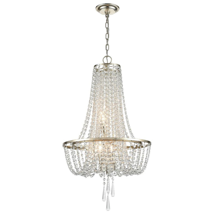 Arcadia 4 Light Antique Silver Chandelier