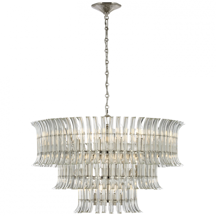Rhine 34" Three Tier Chandelier