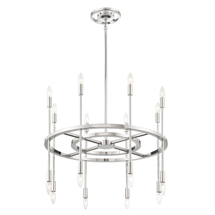 Aries 16 Light Polished Nickel Chandelier
