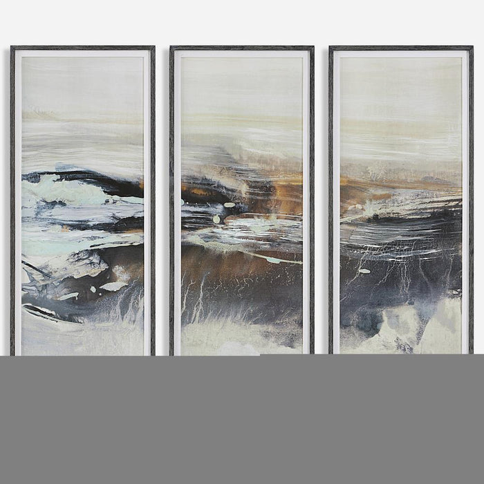 Uttermost Graphite Horizon Framed Prints Set/3