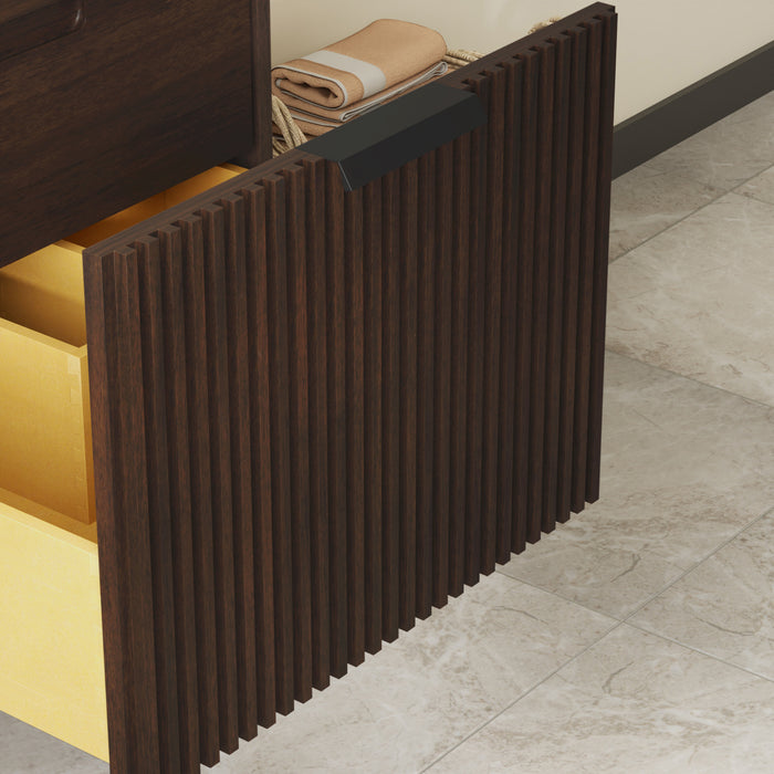 San Diego 24" Dark Walnut Wall Mount Bathroom Vanity