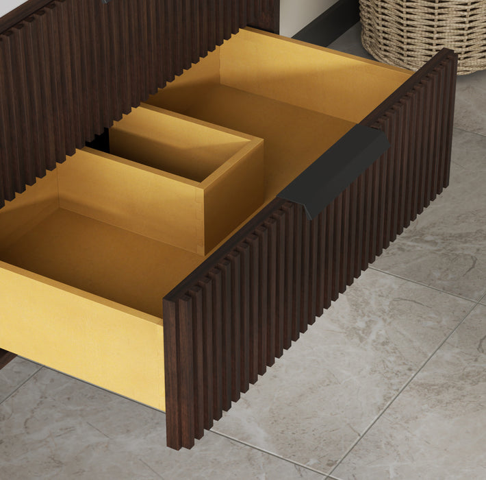 San Diego 30" Dark Walnut Wall Mount Bathroom Vanity