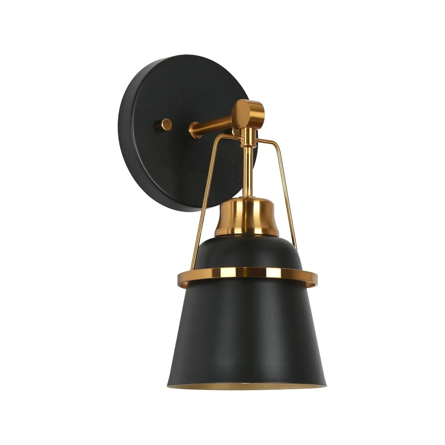 Alstroemeria 1-Light Black and Gold Vanity Light