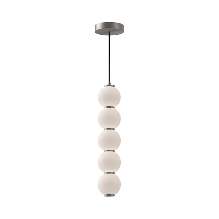Bijou 5-in Brushed Nickel/Opal Matte Glass LED Pendant