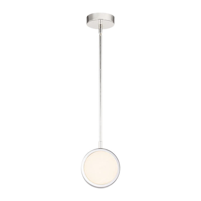 Blanco 6-in Polished Nickel/Alabaster LED Pendant