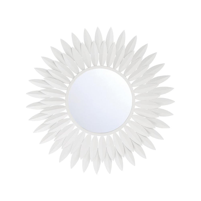Broche Matte White 20in Mirror