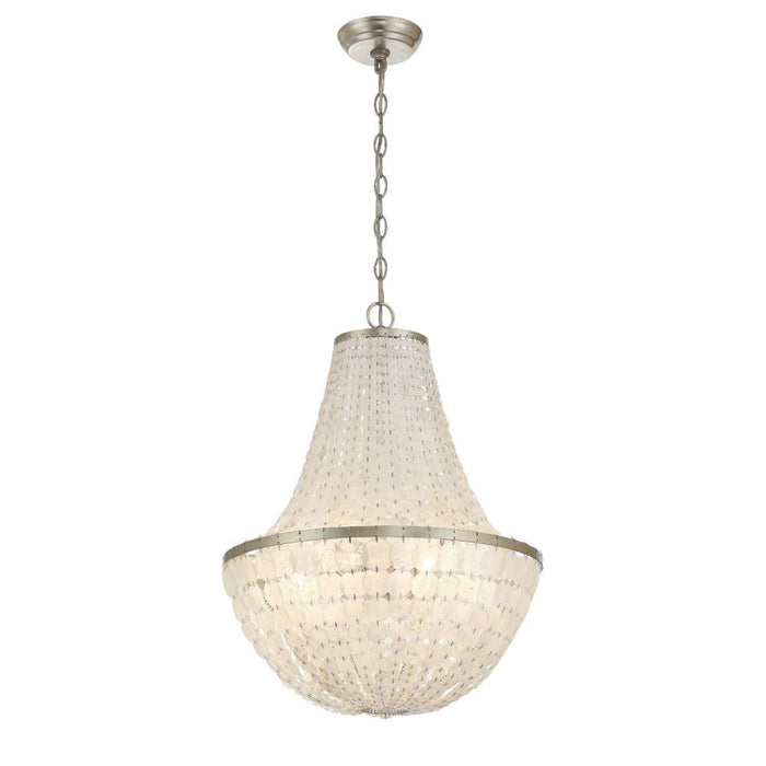 Brielle 6 Light Antique Silver Chandelier