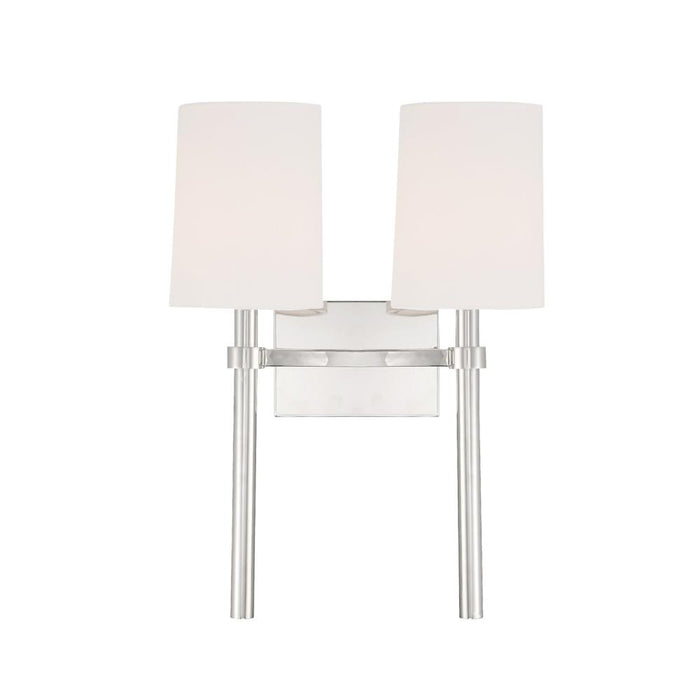 Bromley 2 Light Polished Nickel Sconce
