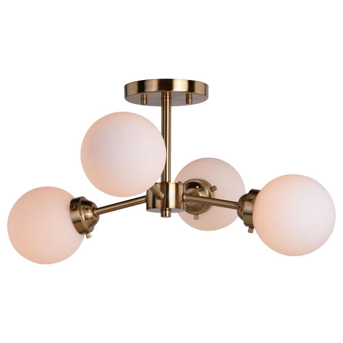 Orbit 20-in. Semi Flush Ceiling Light Muted Brass