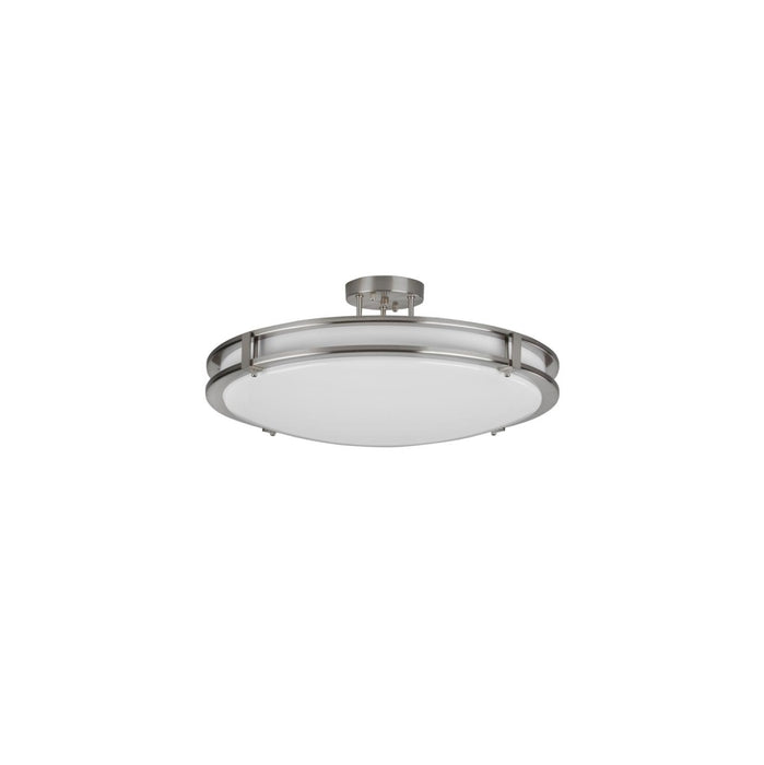 Carlisle 14'' LED Semi-Flush, 120-277V, 27W, 5 CCT, SN
